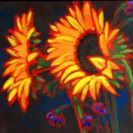 Sunflowers, Acrylic, 24h x 30w