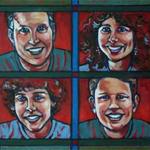 Scott, Lisa, Jacob and Matthew, Acrylic, 24h x 30w